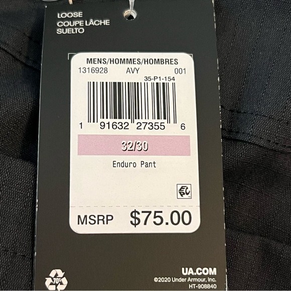Under Armour Men's Enduro Elite Flat Front Loose Pant 32/30- New With Tags! - Picture 2 of 9